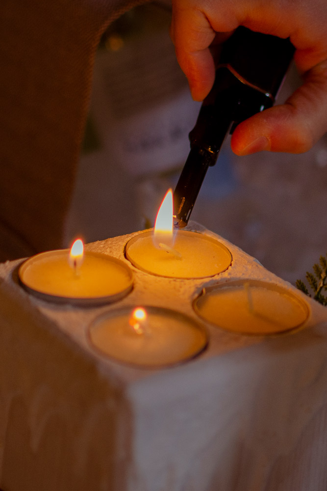 ricevimento matrimonio candela accesa