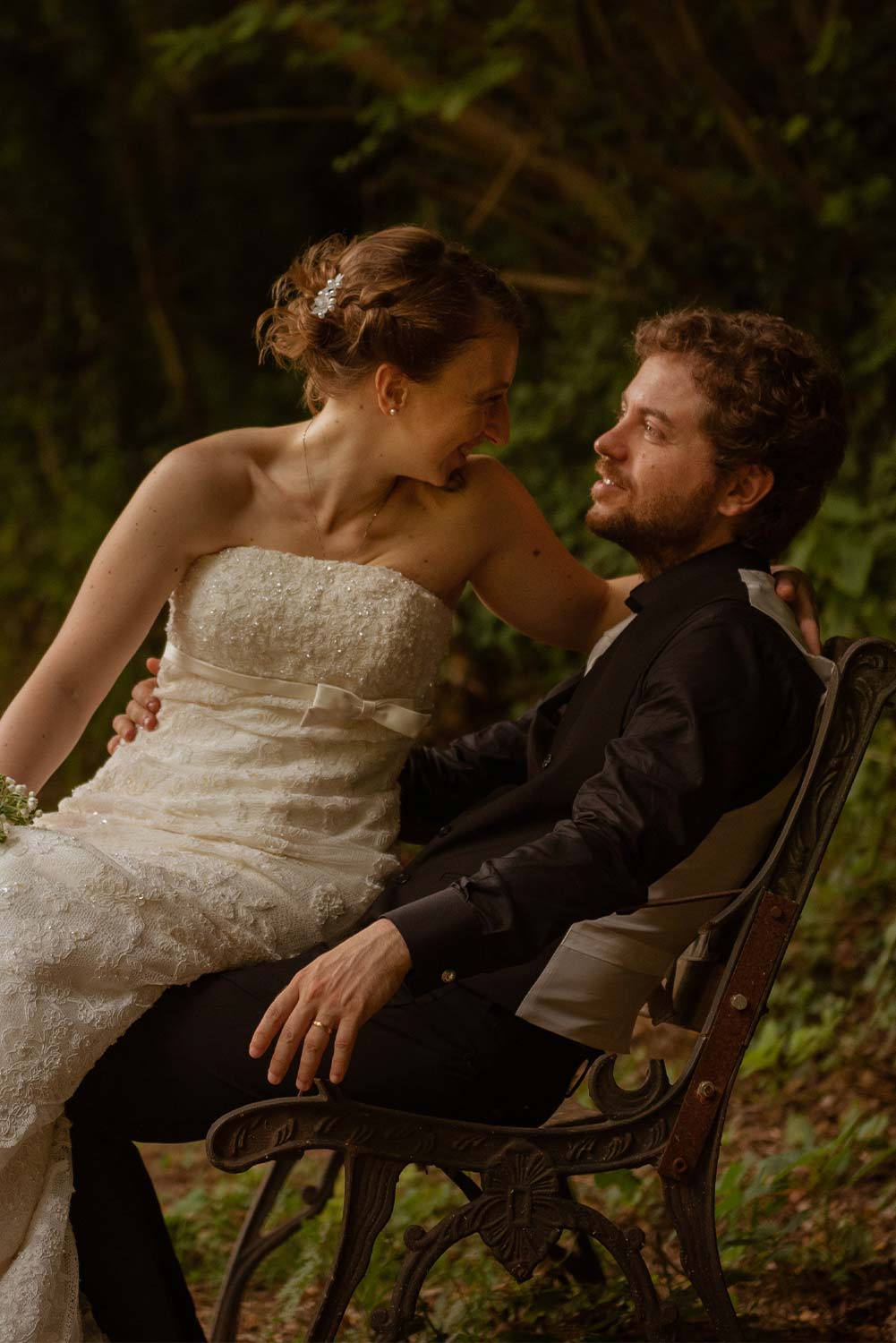 coppia matrimonio abito sposa