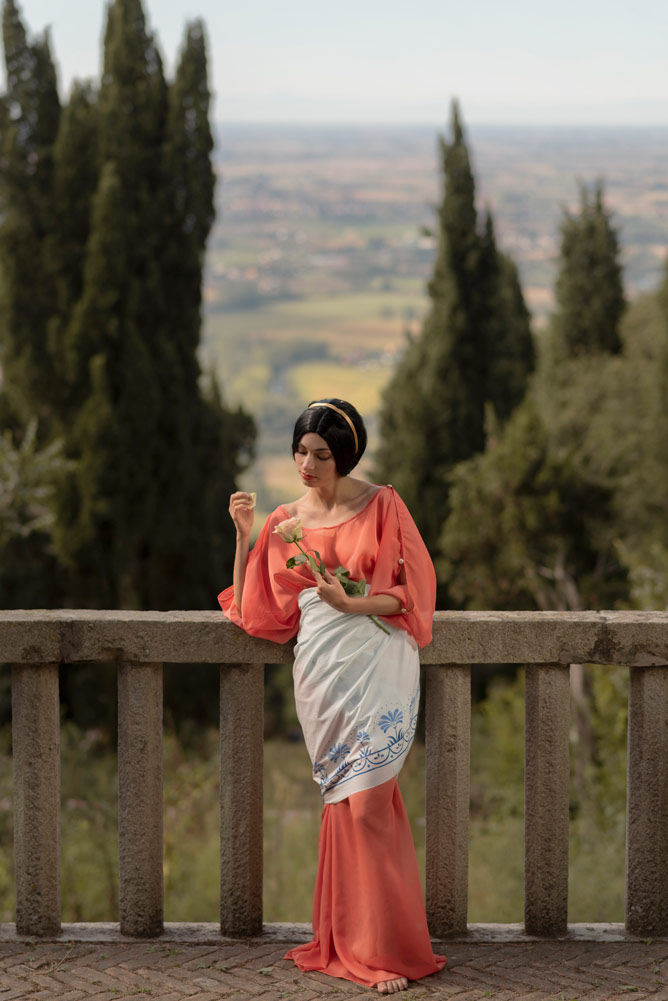 dama prerafaellita fine art studio cosplay