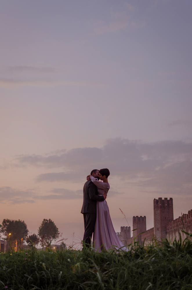 sposa matrimonio tramonto